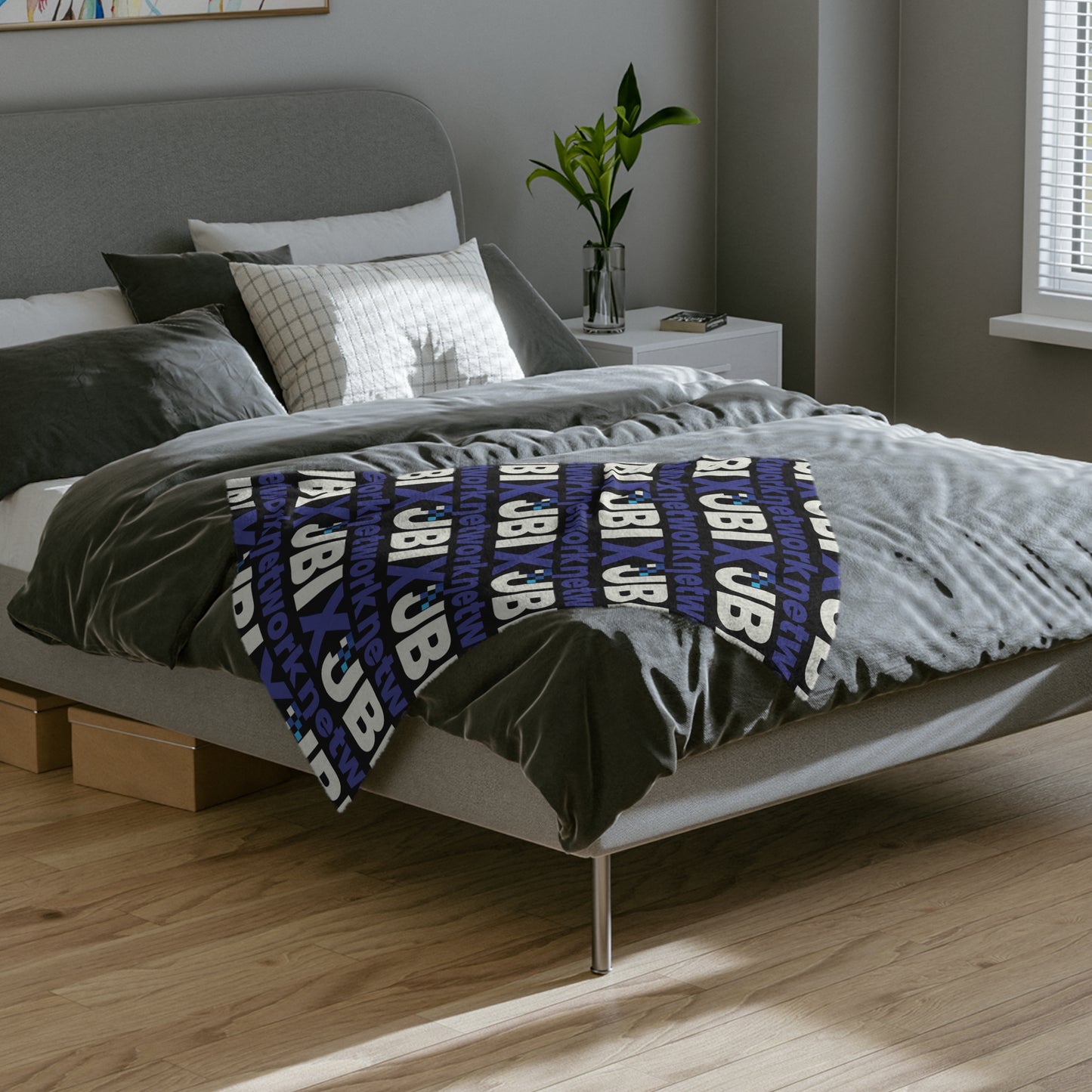 UBIX.Network Velveteen Minky Blanket