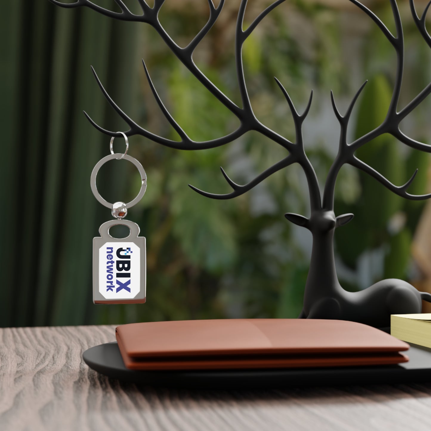UBIX.Network Rectangle Photo Keyring