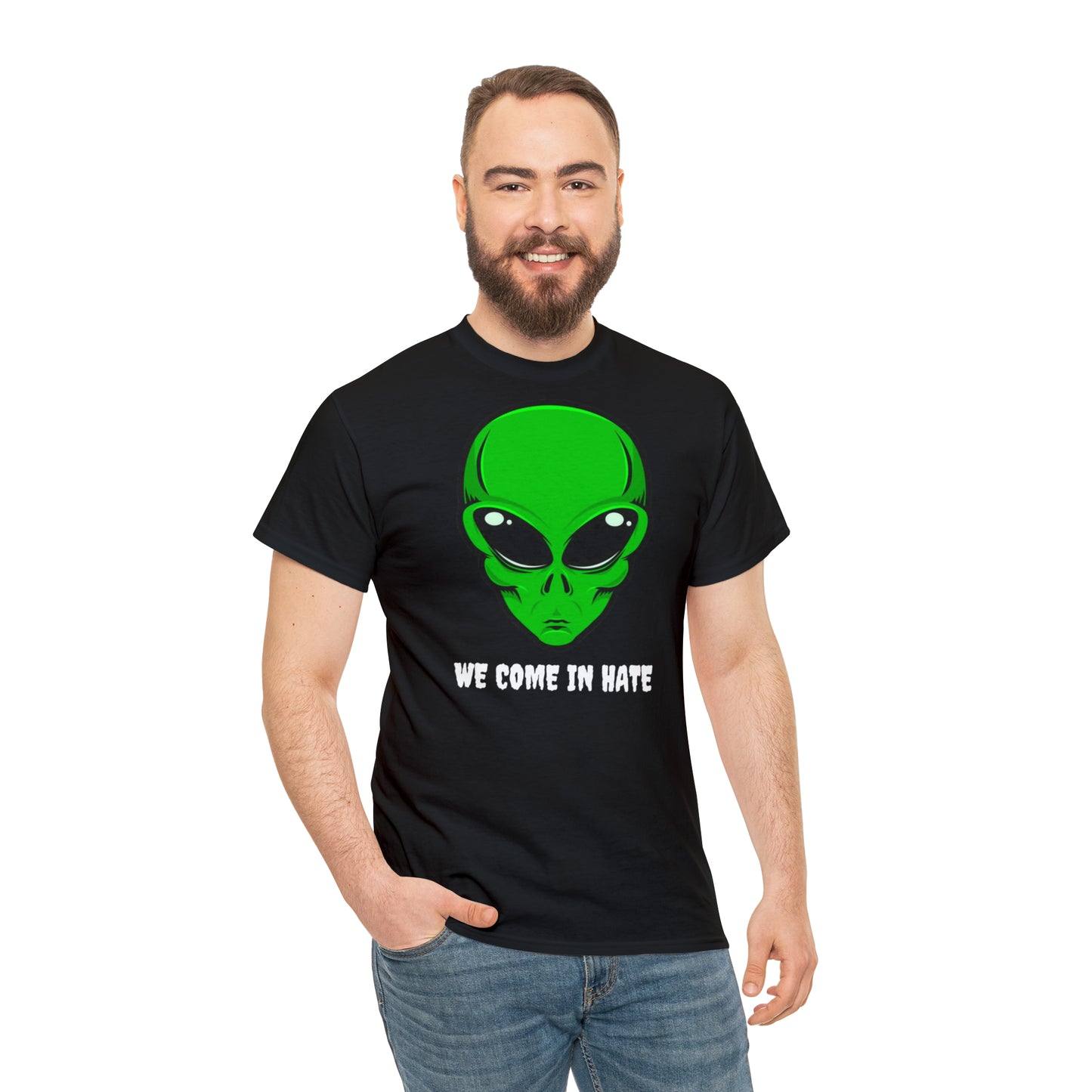 We come in HATE Unisex Heavy Cotton Tee
