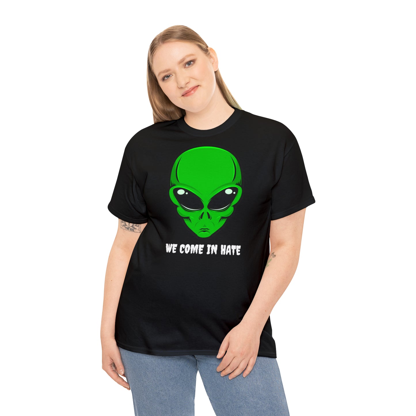 We come in HATE Unisex Heavy Cotton Tee