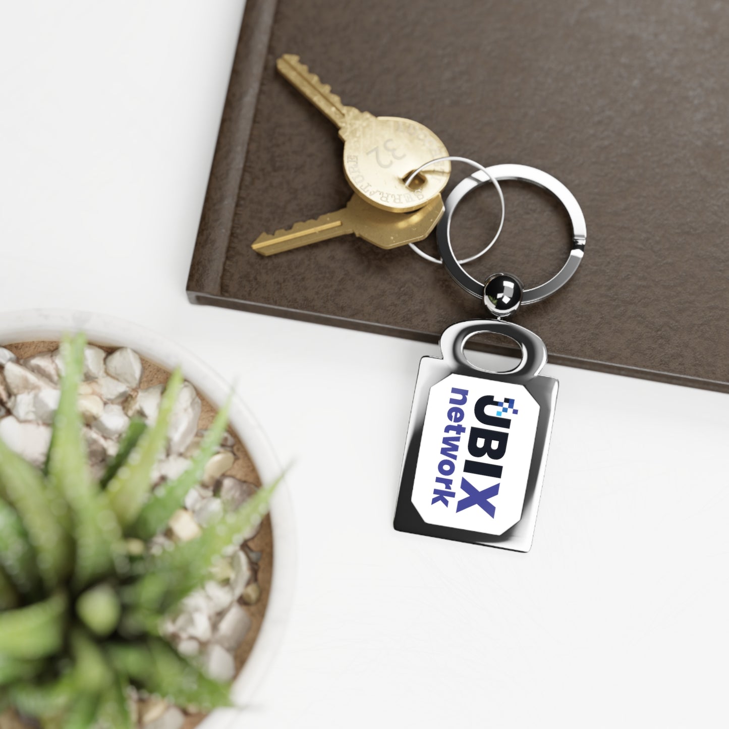 UBIX.Network Rectangle Photo Keyring