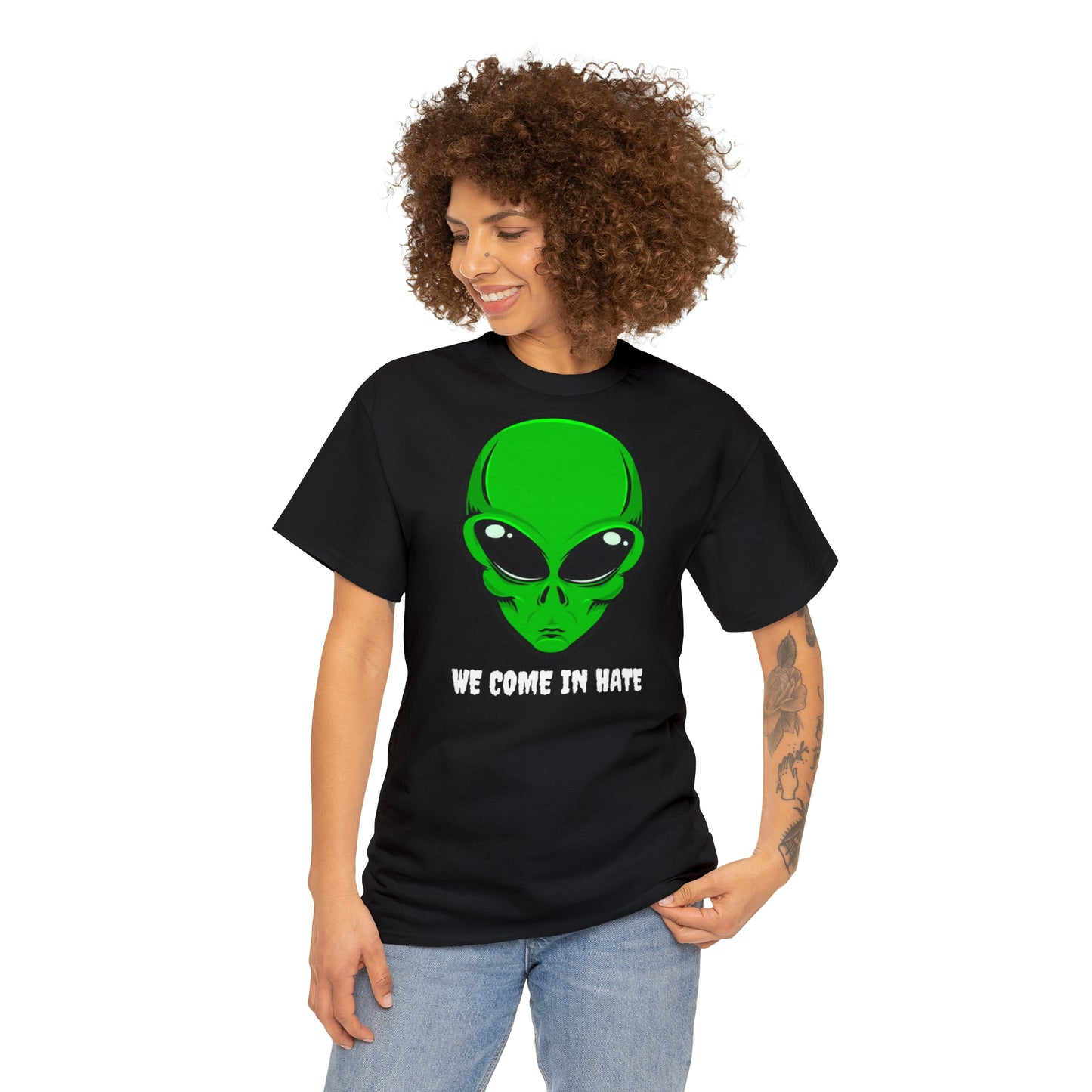 We come in HATE Unisex Heavy Cotton Tee