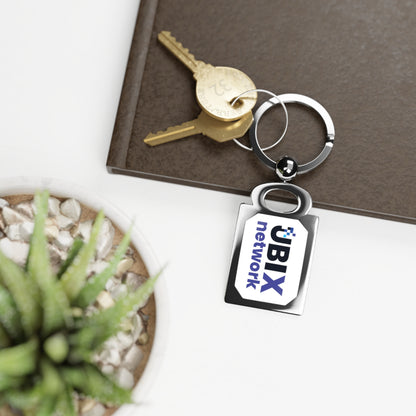 UBIX.Network Rectangle Photo Keyring