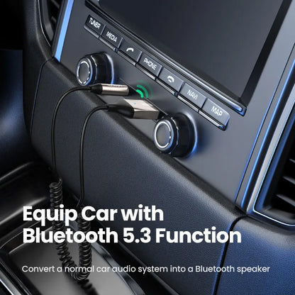 UGREEN Bluetooth Aux Adapter Wireless Car Bluetooth Receiver USB to 3.5mm Jack Audio Music Mic Handsfree Adapter for Car Speaker